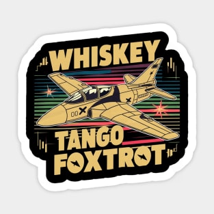 Whiskey Tango Foxtrot Fighter Jet Sticker